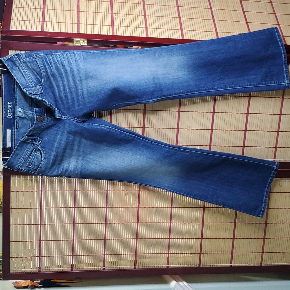 Decree women long stretch Denim Jeans, Size 9, Blue